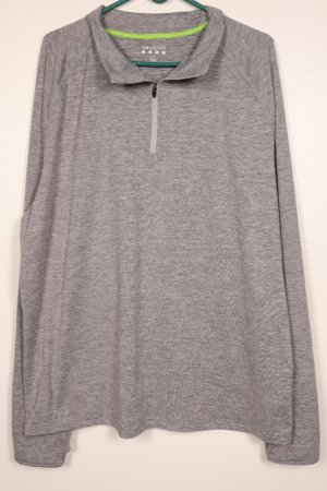 Grey Quarter-Zip Active Top