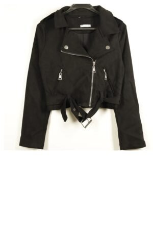 women's cropped moto jacket